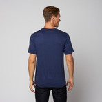 Bradley Printed Color Blocked Tee  // Navy (M)