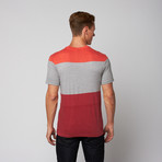 Conner Color Block Tee // Papaya Heather (S)