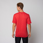 Stuart Novelty V-Neck Tee // Lava Red (M)