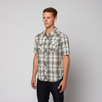 Benjamin Short Sleeve Button Up // Charcoal (M)