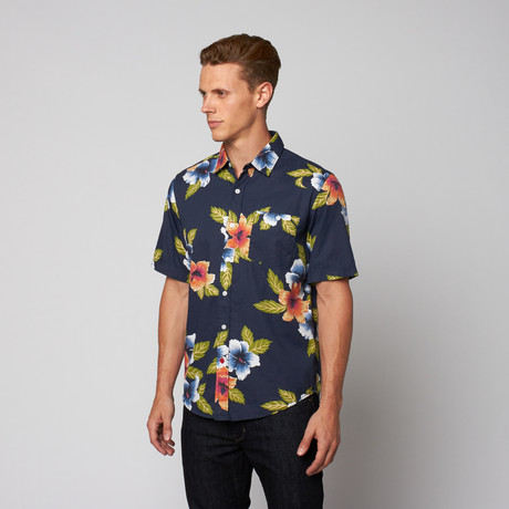 Paul Short Sleeve Button Up // Navy (S)