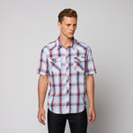 Ray Short Sleeve Button Up // Blue Fog (L)