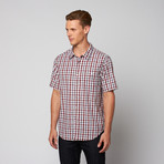 Abel Short Sleeve Button Up // Ruby (M)