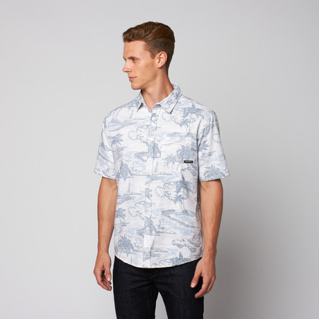 Bryan Short Sleeve Button Up // Washed Indigo (S)