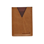 Exentri City Leather Card Holder // Sand