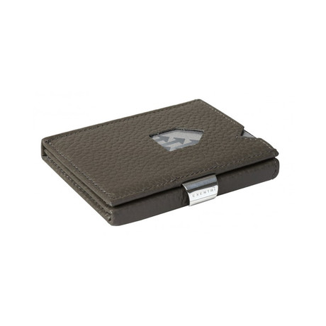 Exentri Leather Wallet // Grey Structure