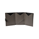Exentri Leather Wallet // Grey Structure