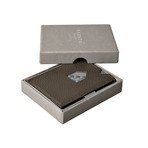 Exentri Leather Wallet // Grey Structure