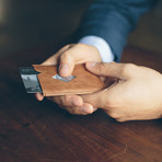 Exentri City Leather Card Holder // Sand