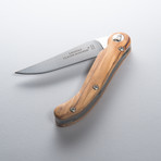 Laguiole Baroudeur Pocket Knife // Olive Wood