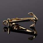 Anchor Tie Clip // Gold