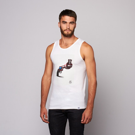 Fight Against Tank Top // White (S)