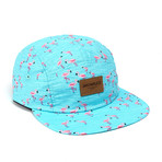 Lil Flamingo Jump Camper 5-Panel // Blue