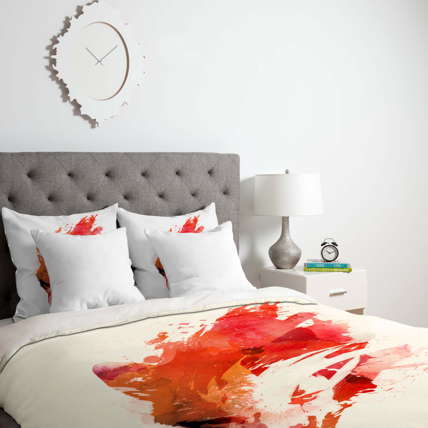Hungry Fox Lightweight Duvet Cover Twin Deny Design Touch Hungry Fox Lightweight Duvet Cover Twin
