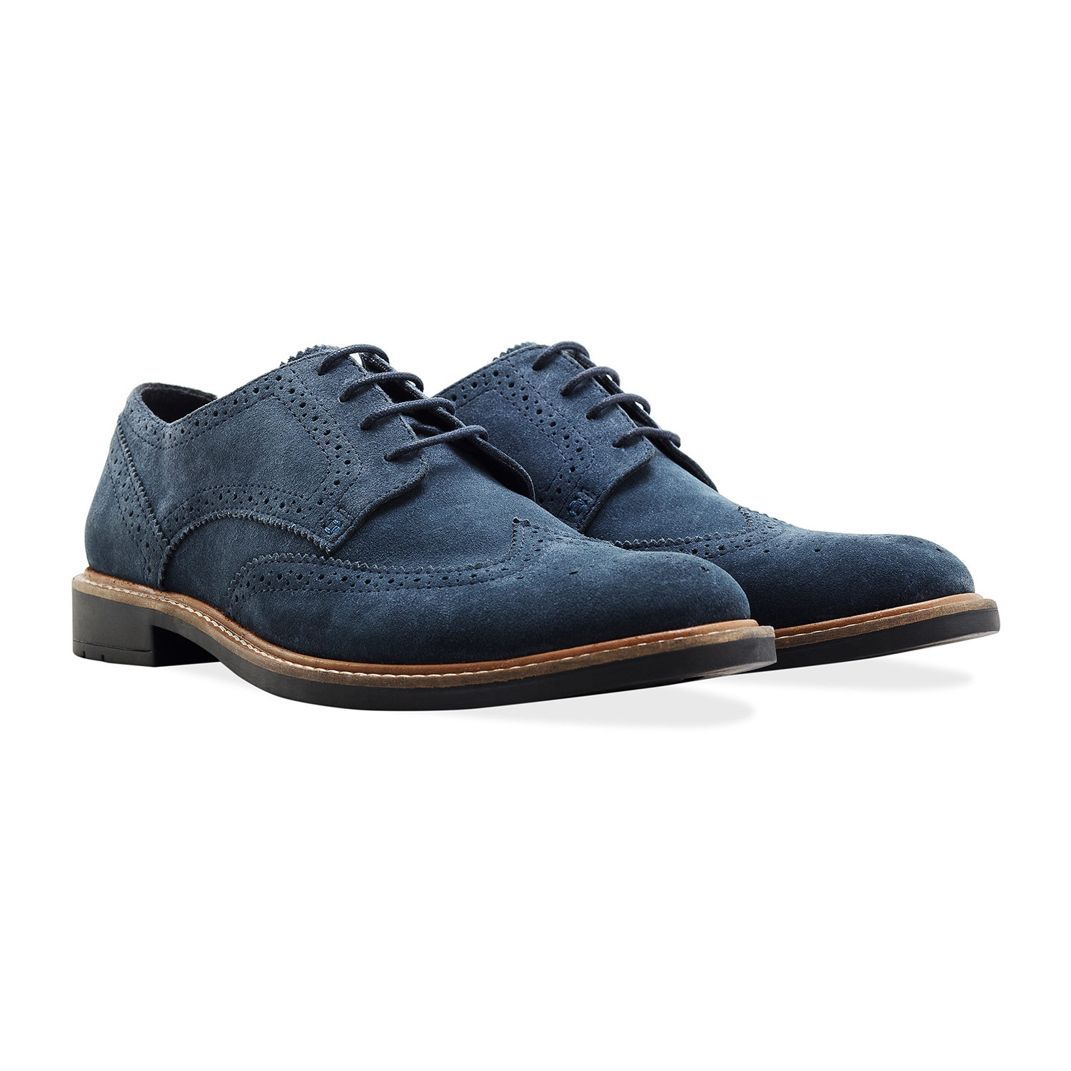 Suede Brogue // Navy (US: 8) - Redfoot Shoes - Touch of Modern