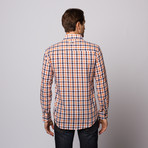 Gingham + Paisley Contrast Shirt // Orange (S)