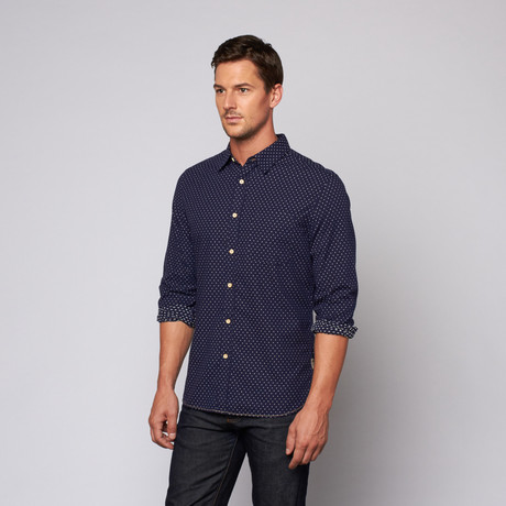 Dot Dobby Shirt // Midnight (XS)