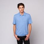 Dobby Stripe Self Fabric Polo // Azul Blue (XL)