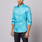 Classic Button-Up Shirt // Turquoise (XL)