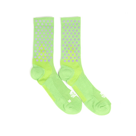 Dot Half Calf Crew Sock // Green