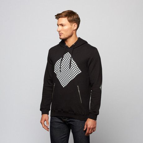 Diamond Hooded Sweatshirt // Black (S)