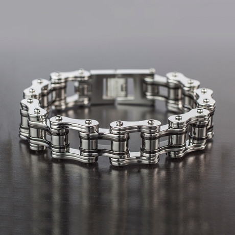 Two Tone Bicycle Chain Bracelet