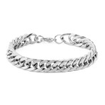 Curb Chain Link Bracelet // Silver // 10mm