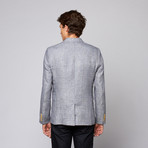 Patterned Linen Blazer // Navy Square (M)