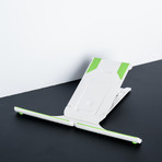 Plinth Tablet Stand // White + Electric Green