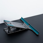 Plinth Tablet Stand // Graphite + Teal