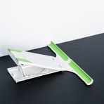 Plinth Tablet Stand // White + Electric Green