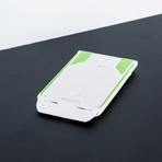 Plinth Tablet Stand // White + Electric Green