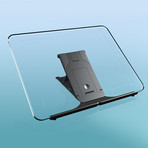 Plinth Tablet Stand // Graphite + Teal