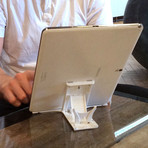 Plinth Tablet Stand // White + Dove Grey