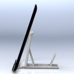 Plinth Tablet Stand // White + Electric Green