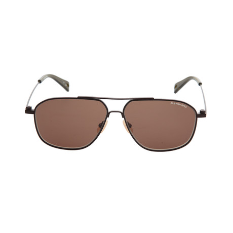 Metal Erving Sunglasses // Semi Matte Dark Brown