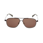 Metal Erving Sunglasses // Semi Matte Dark Brown