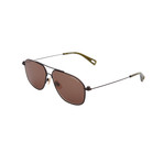 Metal Erving Sunglasses // Semi Matte Dark Brown