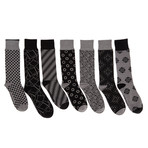 Sock Box // Grey + Black // Set of 7