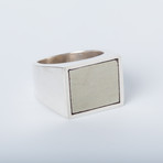 Pyrite Silver Ring (Size 4)