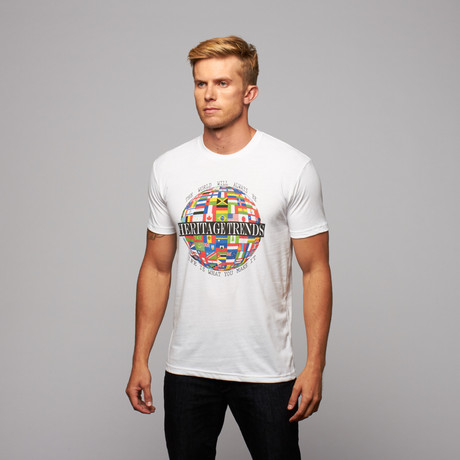 Heritage Trends Globe T-Shirt // White (S)