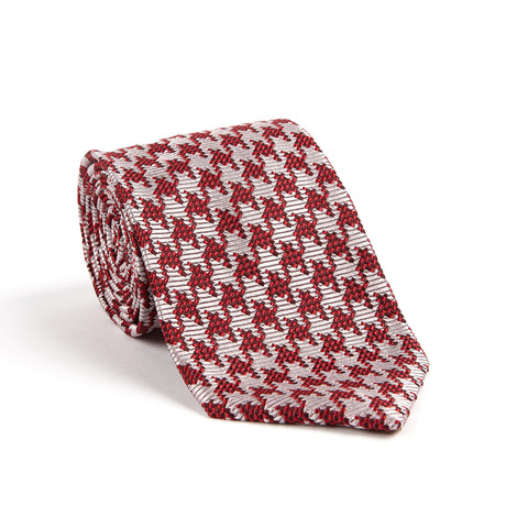 Macro Pixel Classic Silk Tie // Maroon