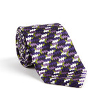 Pixel Classic Silk Tie // Green + Violet