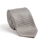 Micro Weave Classic Silk Tie // Nickel