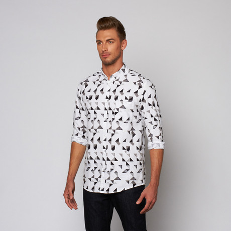 Triangle Button Down Shirt // Black (XS)