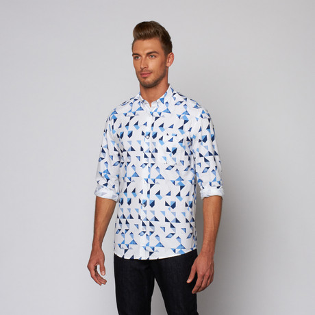 Triangle Button Down Shirt // Blue (XS)