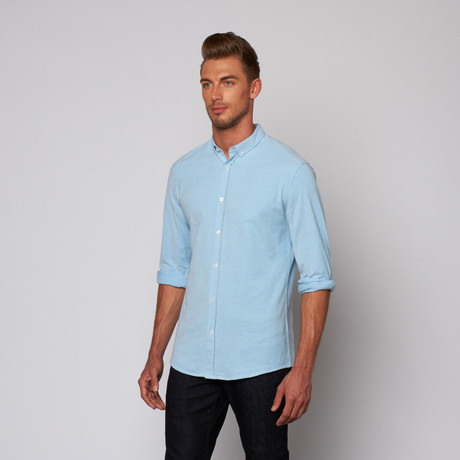 High Summer Oxford Button Down Shirt // Blue (XS)