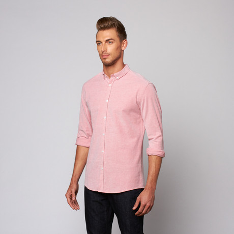 High Summer Oxford Button Down Shirt // Red (XS)