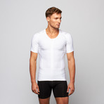 Men's Zipper Posture Shirt 2.0 // White (L)