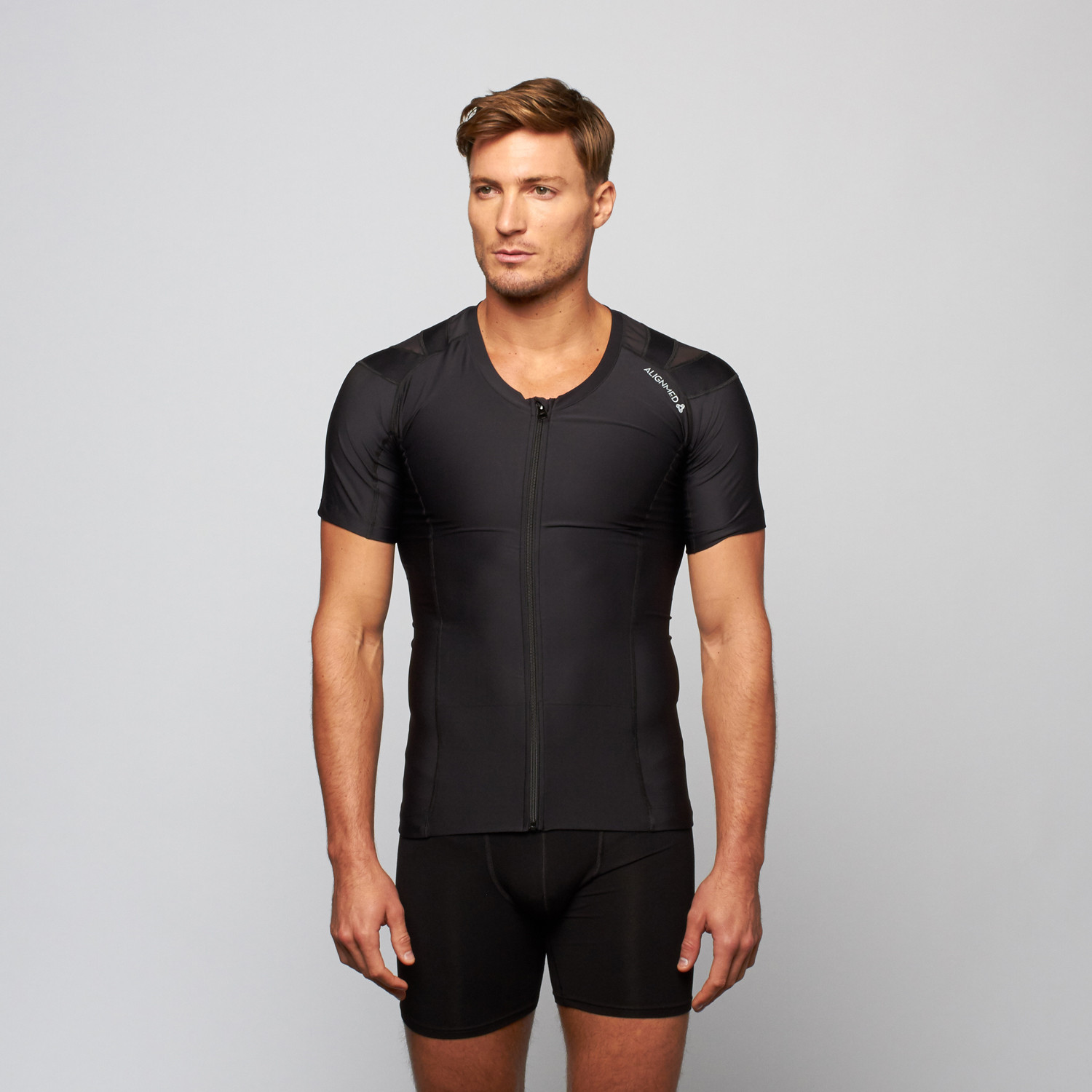Men's Zipper Posture Shirt 2.0 // Black (L) - AlignMed Athletic Apparel -  Touch of Modern